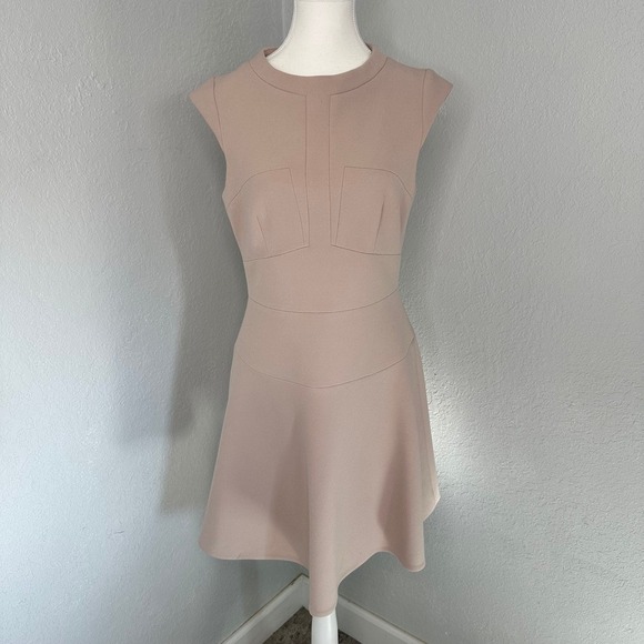 Karen Millen Pink Dress Sleeveless Fit & Flare Mini Women's Size 8 - Picture 1 of 7